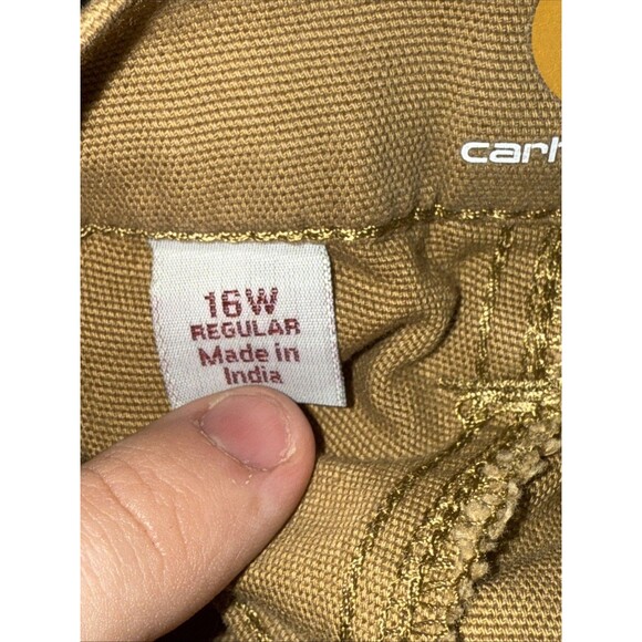 Carhartt Original Fit Womens Size 16W Regular Tan Work Pants - Picture 3 of 3